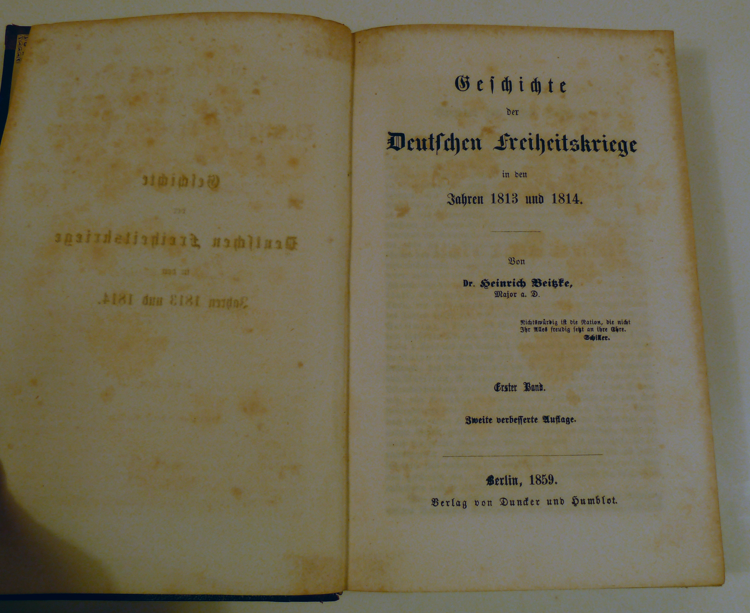 Geschichte der Deutschen Freiheitskriege in den Jahren 1813 und 1814